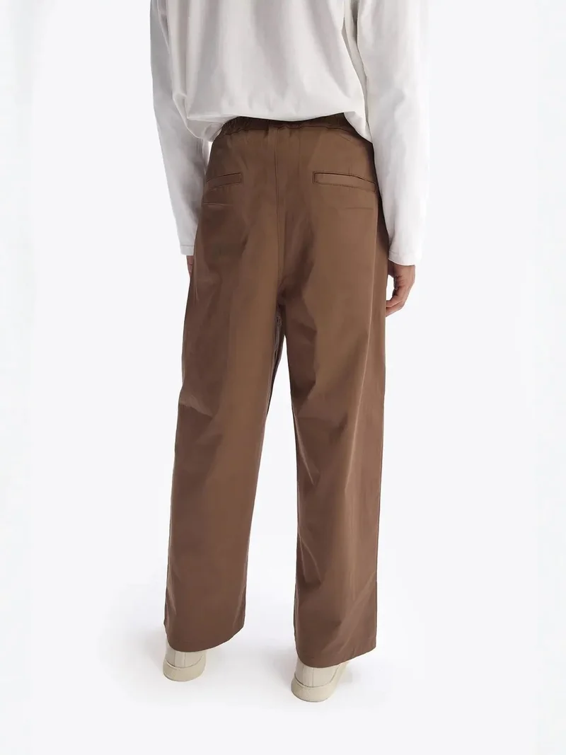 Giesto Coffee Brown GIESTO High Waist Wide Leg Pants with Belt for Men | Best Price UAE